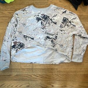 Gym shark cropped sweatshirt size medium